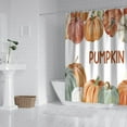 thumbnail image 3 of Rideaux de Douche Récolte d'Automne Citrouille, Rideau Lavable avec Crochets en Polyester pour Salle de Bain Baignoire Vacances d'Automne, 3 of 5