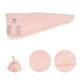 thumbnail image 3 of Unique Bargains 1pc Water-absorbent Cartoon Embroidery Hair Towel 25.59"x 9.84" Pink, 3 of 5