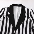 thumbnail image 6 of IBTOM CASTLE Women's Black and White Striped Blazer Casual Button Long Sleeve Jacket Halloween Work Business Open Front Cardigan Suit XXL Black + White, 6 of 9