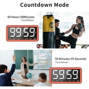 VOCOO Large Display Digital Timer ,Magnetic & Hanging, Countdown/Count Up, 3-Level Brightness, Loud Alarm, for Cooking, Teaching, Workout