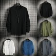 thumbnail image 3 of Mens Casual Long Sleeves T Shirt V Neck Slim Blouse Activewear Pullover Tops Tee, 3 of 8