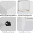 thumbnail image 4 of 5 Drawers Dresser for Bedroom, Farmhouse Tall Wood Chest of Drawers for Clothes, Big Storage Dressers Organizer with Gold Handles & Deep Drawers for Bedroom, Living Room, Closet, Hallway, White, 4 of 9