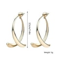 thumbnail image 2 of Momihoom Cross Curved Earrings,Curved Drop Earrings,Simple Curved Earrings,Curved Dangle Earring Drop Earrings, 2 of 9