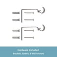 thumbnail image 5 of Kenney® Mae 5/8" Standard Decorative Window Curtain Rod, 28-48", Satin Nickel, 5 of 6