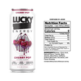 thumbnail image 3 of Lucky Energy Sugar Free Energy Drinks 16 fl oz Can, Cherry Pop with Maca, Ginseng, Taurine, Beta-Alanine, 200mg Caffeine, Zero Calories, 3 of 6