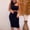 Black, variant on Tbopshirt Women's 2 Piece Outfits Women's Summer Two Piece Set Small Tank Tops High Waist Mid Body Dress Casual Set Skirt Set Wide Leg Pants