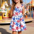 thumbnail image 2 of mgoYE Toddler Girls 4th of July Dress Girls American Flag Outfit Kids Patriotic Independence Memorial Day Dress 1-6 Years(Dark Blue,4-5 Years), 2 of 5