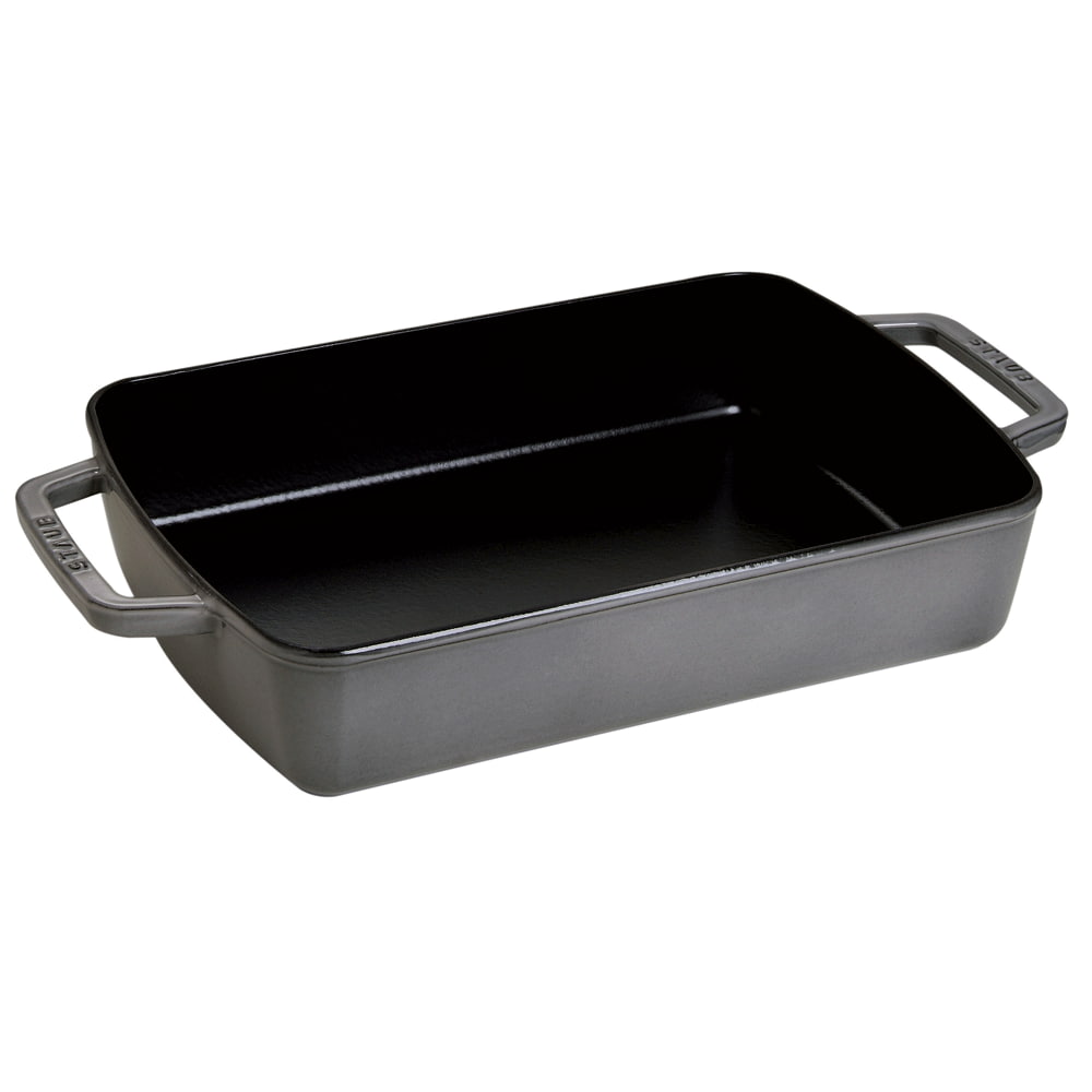 Staub Cast Iron 12" x 8" Roasting Pan Graphite Grey