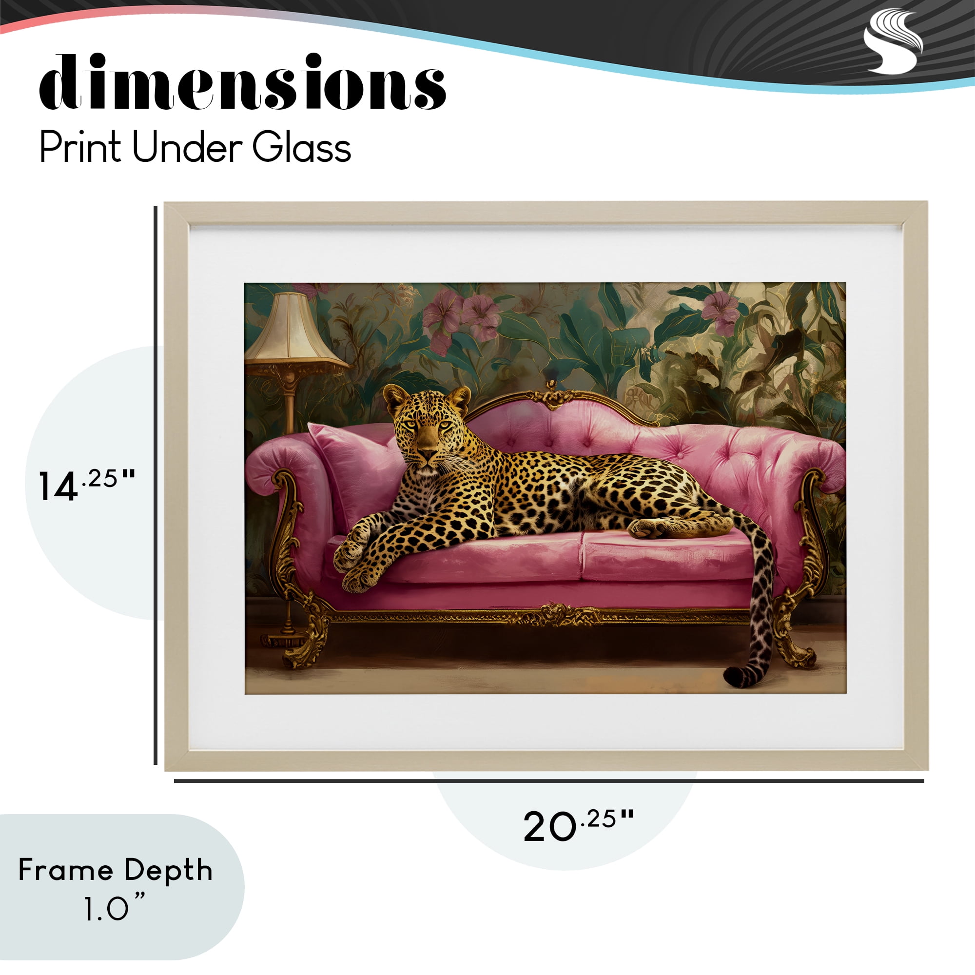 Stupell Industries Exotic Lounging Leopard Birch Framed Print Under Glass, design by Tina LeCour