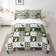 thumbnail image 2 of Homewish Wildlife Moose Elk Bedding Comforter Set 7pcs, Woodland Animal Bear Queen Bedding Sets, Green Rustic Farmhouse Reversible Queen Sheet Sets, Super Cozy Room Decor, 2 of 7