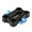 Blue, variant on Aluminum Four Port 15Mm Rod Adapter 1/4Inch Thread Sliding Block For Camera Rod Four Hole Pipe Clamp Accessories