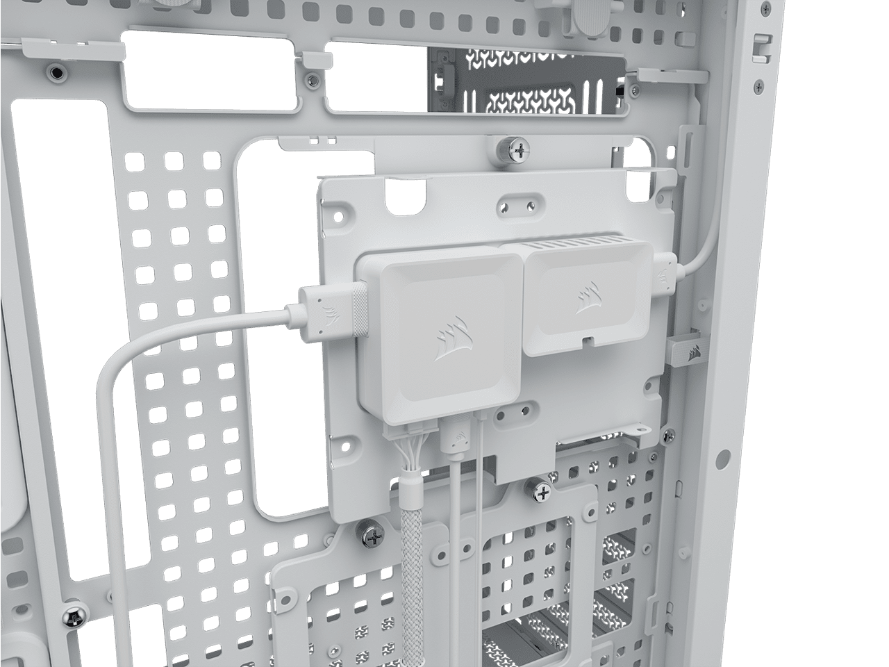 CORSAIR FRAME 5000D RS Modular High Airflow Mid-Tower PC Case, White – Fully Customizable Design –  InfiniRail™ Fan Mounting System – Fits Multiple 360mm Radiators or a 420mm Radiator – Reverse Mother