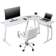 thumbnail image 5 of SSyao L Shaped Desk Corner Computer Gaming Laptop Table Workstation Home Office White, 5 of 10