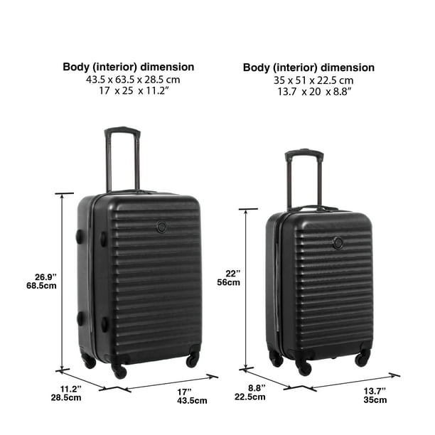 Protege Piece Hard Side Luggage Set with Wheels, 25-inch