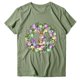 thumbnail image 3 of Pntutb Mujeres Casual Carta Impresión Mangas Cortas O-Cuello Camiseta Suelta Blusa tops Pntutb Pntutb-3222, 3 of 5