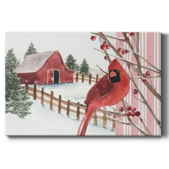 Winter Cardinal Collection A- Gallery Wrapped Canvas