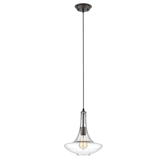 Chloe Lighting CH2S105RB10-DP1 Pendentif Mini Plafond Bronze Frotté Transitionnel - 10 Po.