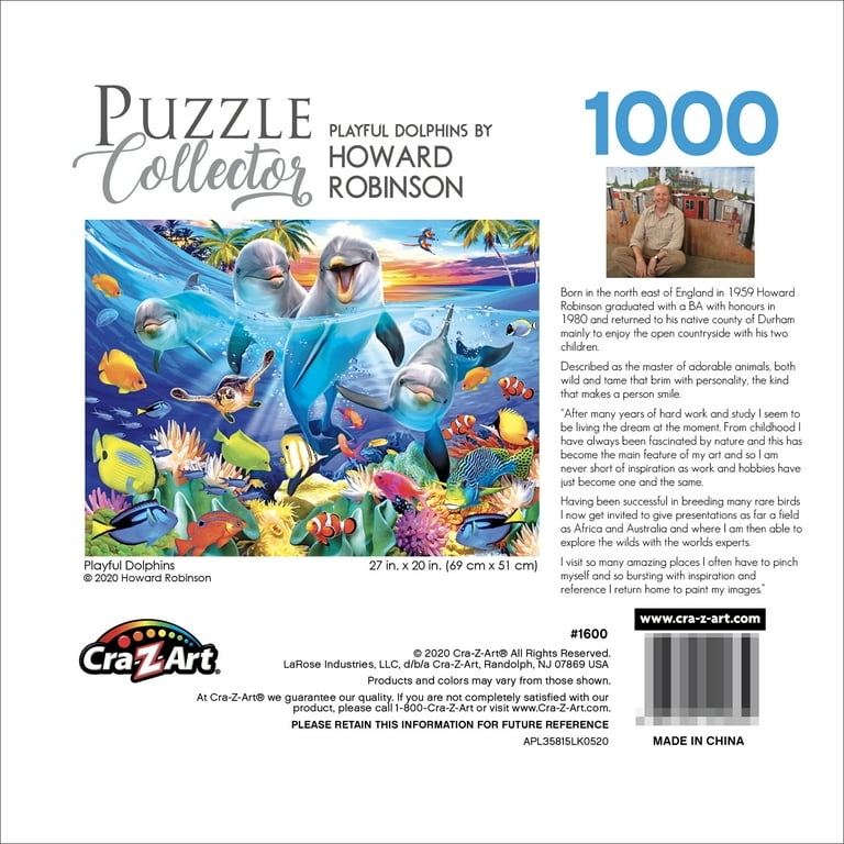 Cra-Z-Art Puzzle Collector 1000-Piece Playful Dolphins Adult