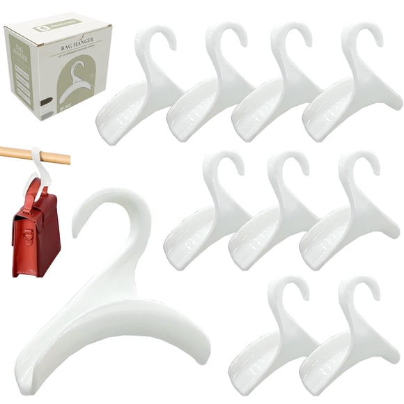 Colgador de bolsas SEEBRIDER para armario, soporte para monedero, blanco (paquete de 10)