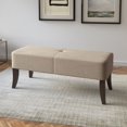 thumbnail image 2 of CorLiving Antonio Beige Fabric 46" Wide Bench, 2 of 7