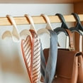 thumbnail image 6 of Multifunctional Anti-Damage Closet Rod Plastic Wardrobe Bag Hook Hanging Storage Rack Purse Handbag Hanger Hooks Hanger Hook WHITE, 6 of 8