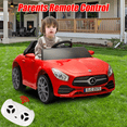 thumbnail image 3 of 12V Ride on Car Toys, Licensed Mercedes Ride on Car with Remote Control, Powered Kids Electric Vehicle Car with 4 Wheels, Ride on Toys for Kids Toddlers Ages 3-5, Bluetooth, LED Lights, Red, 3 of 8