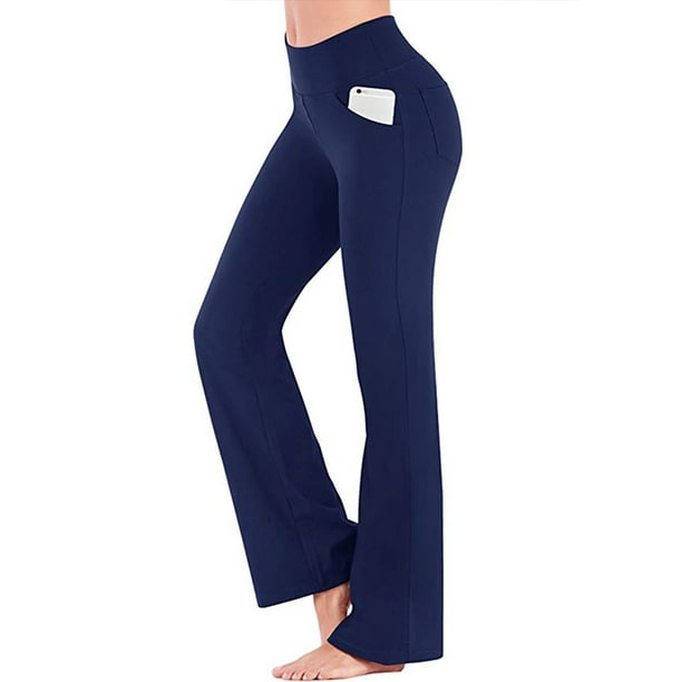 Hanerdun Women Female Bootcut Yoga Pants High Waist Sweat Pant with