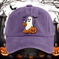 thumbnail image 2 of Mens Hat Halloween Print Washed Baseball Cap Adjustable Unisex Casual Hat for Outdoor Sports and Daily Wear, 2 of 3