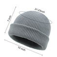 thumbnail image 2 of TOPTIE Winter Cuffed Fisherman Beanie Knit Hats Unisex, Warm & Soft Toboggan Cap-White, 2 of 8