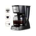 thumbnail image 1 of Commercial Chef Digital 12-Cup Coffee Maker with Glass Pot, Permanent Nylon Filter, Anti-Drip, Programmable with LCD Display, 900W, CHCM12B, Black, 1 of 7