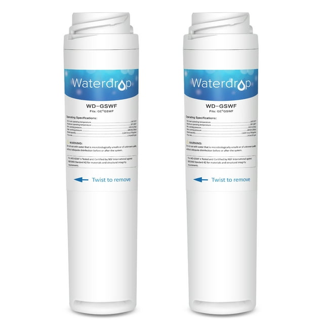 2 Pack Waterdrop Brand GSWF Replacement for GE GSWF Refrigerator Water