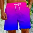 thumbnail image 2 of HAPIMO Mens Trends Swim Trunks Elastic Waist Lace-up Bathing Suits Holiday Beach Pants Summer Swimwear Gradient Color Print Trousers Board Shorts Multicolor XXXXL, 2 of 9