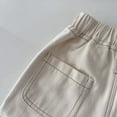 thumbnail image 4 of Baby Girls Jeans Elastic Waist Denim Pants Infant Spring Casual Loose Long Trousers Newborn Girl's Fashion Clothes, Beige, 3 Months, 4 of 6