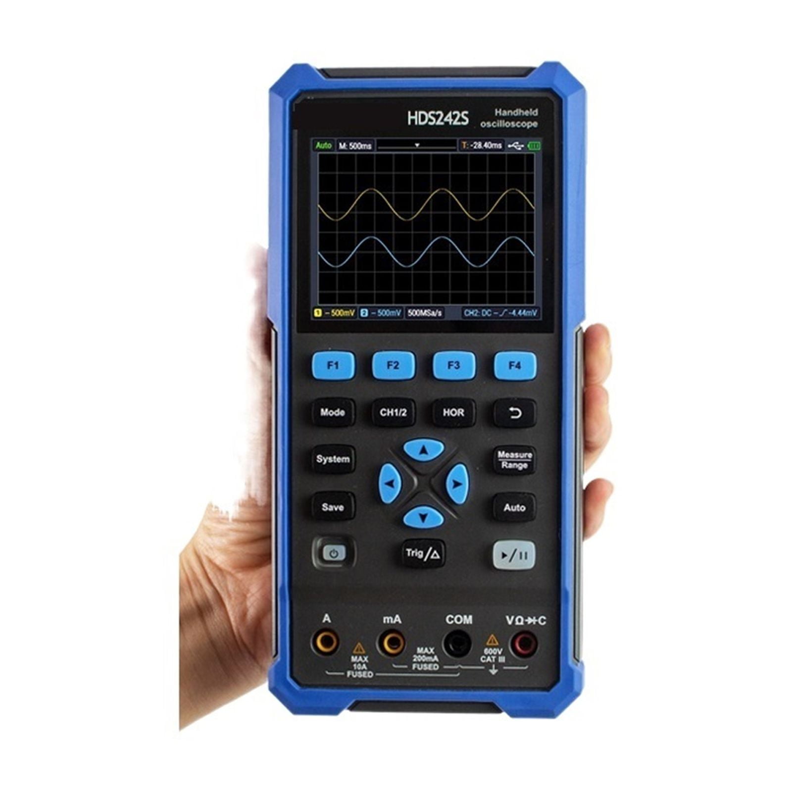 3 in 1 Digital Oscilloscope Multimeter Waveform Generator 100MHz 500MSa/s 20000 Counts ,Professional Designed