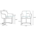 thumbnail image 2 of Manhattan Comfort Serena 8 Piece Dining Set with Steel Base in Cream, 2 of 9