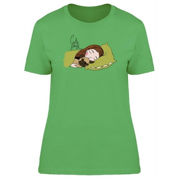 Sleeping Beautiful Young Girl T-Shirt Women -Image by Shutterstock, Female Small