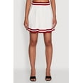 thumbnail image 3 of Womens Daisy High Waisted Pleated Skirt with Varsity Stripe Detail, 3 of 4