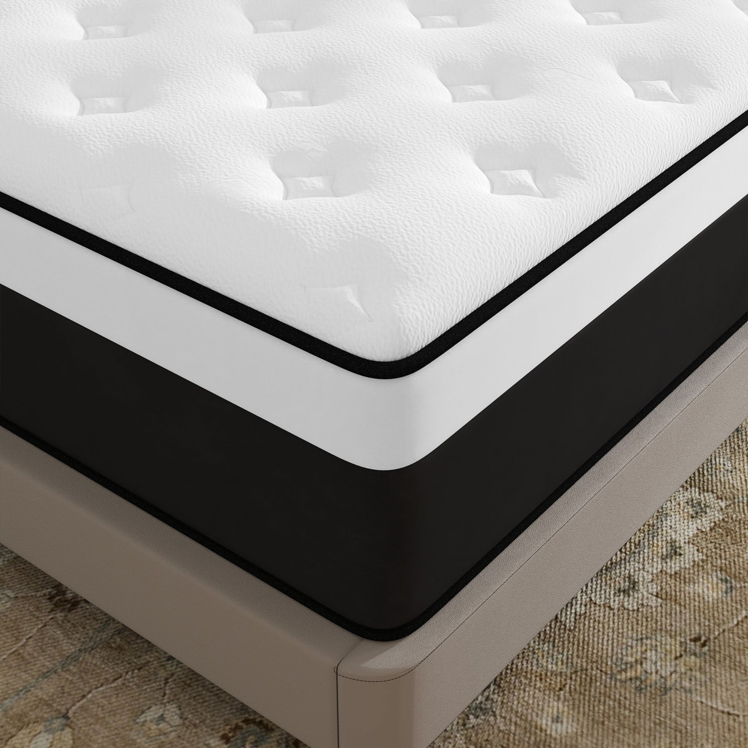 AMENDPATURE 12" Full Size Hybrid Mattress,Gel Infused Memory Foam and Pocket Spring in a Box,Medium，Adult