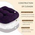 thumbnail image 3 of Chair Cushions for Dining Chairs Set of 4 Office Chair Cushion 18x18x3 Inches Kitchen Chair Pads Soft and Comfortable Seat Cushion with Ties and Non Slip Backing, Purple, 3 of 11