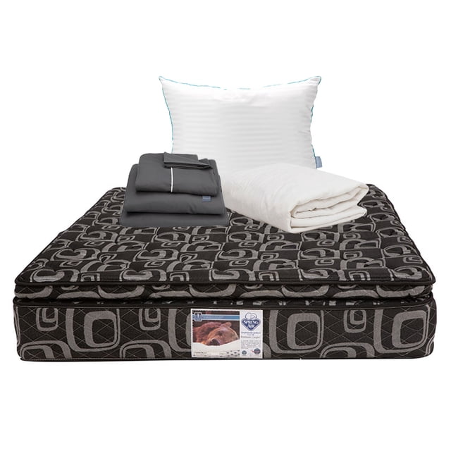 Colchón King Size Spring Air + Almohada Royal + Protector de Colchón + Sábanas Royal