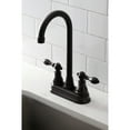 thumbnail image 2 of Kingston Brass KB495ACL American Classic Two-Handle High-Arc Bar Faucet, Oil Rubbed Bronze, 2 of 4