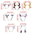 thumbnail image 3 of FENOHREFE Cartoon Cow Horn Headband Soft Fabric Elastic Designs for Kids Teens and Adults Anime Lover Cosplay Event Accessory, 3 of 7