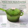 thumbnail image 5 of 2.2 qt Sauce Pan with Lid | Enameled Cast Iron Pot with Pour Spout | Oven Safe 500F, 5 of 8