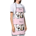 thumbnail image 3 of Naloa 1Pack Adjustable Bib Apron Waterdrop Resistant Cooking Kitchen Aprons for Women Men Chef, Cute Cats Print, 3 of 8