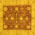 thumbnail image 1 of Ahgly Company Machine Washable Indoor Square Abstract Yellow Modern Area Rugs, 8' Square, 1 of 4