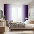 thumbnail image 2 of Purple Curtains 84 Inch Length for Living Room 2 Panel Set Purple and Grey White Window Treatment Curtains Lavender Ombre Gradient Light Filtering Curtains Modern Abstract Drapes, 2 of 7