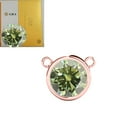 thumbnail image 6 of Mauli Jewels 10K Gold Round Green Moissanite Bezel-Set Pendant Necklace for Women, 1.20 CTW, D-VS1/VS2 Clarity with 18inch Silver Cable Chain, 6 of 6