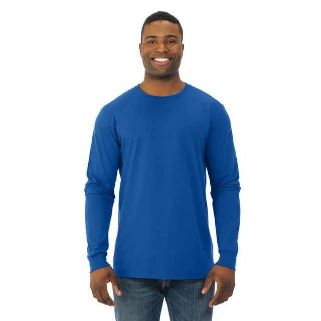 Fruit Of The Loom T-Shirt à Manches Longues pour Hommes, P, Royal