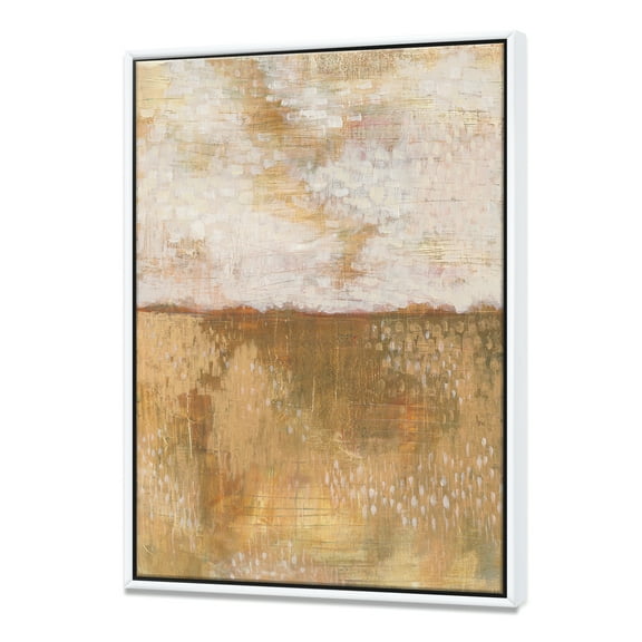 Designart ' Amber Modern Horizon ' Abstract Framed Canvas