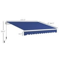 thumbnail image 3 of Homiyad Retractable Patio Awning 13x8 Ft UV-Resistant Cranking Sunshield in Midnight Blue | Aosom.com, 3 of 8